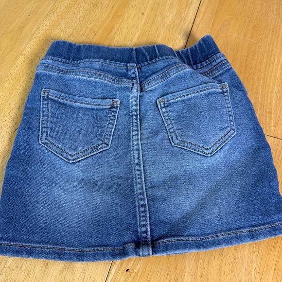 Gap Kids Pull On Denim Skirt, Size XS Blue With Strings - Picture 2 of 6